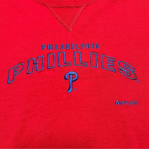 Russell Athletic Pro Cotton Embroidered Philadelphia Phillies 2002 Tee Shirt XL - Picture 5 of 10